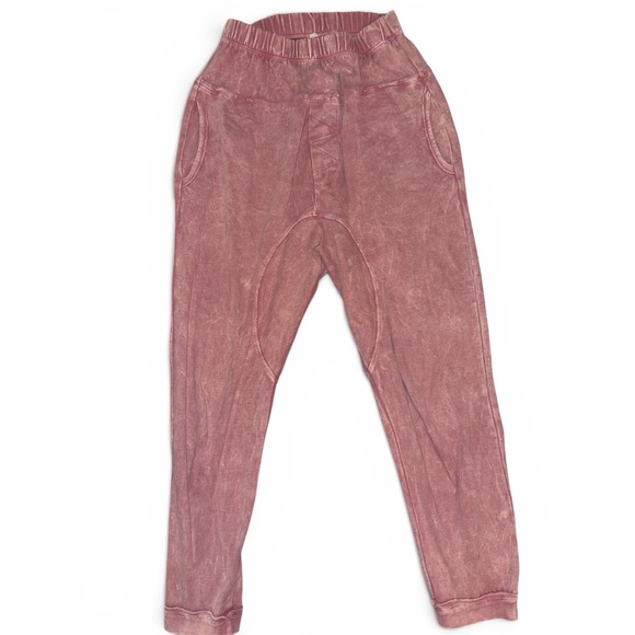 Free People Pants - Free People Movement Kyoto Leggings Pink Mineral Wash Ribbed Harem Pants Small